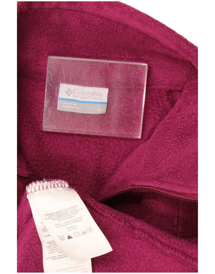 COLUMBIA Fleecejakke til kvinder UK 14 Stor lilla polyester