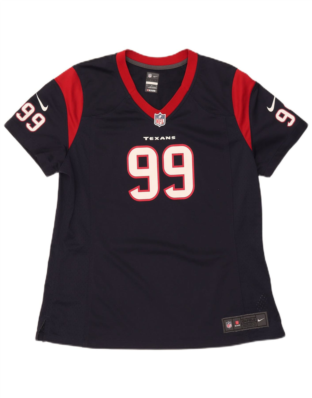 Nike Herre Houston Texans Grafisk T-Shirt Top XL Navy Blue Polyester