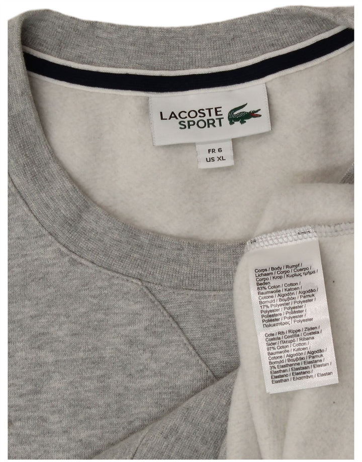 Lacoste Herre Sweatshirt Jumper Størrelse 6 XL Grå Bomuld