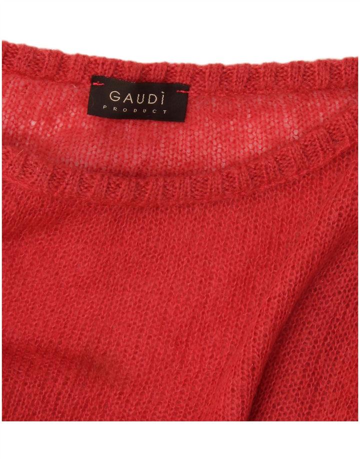 Gaudi Dame Boat Neck Jumper Sweater UK 14 Medium Red