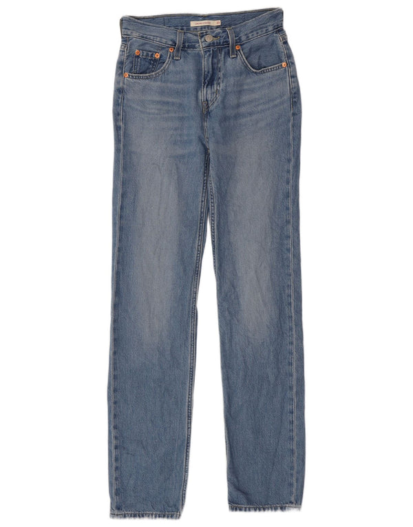 Levi's Womens Low Pro Straight Jeans UK 2 2XS W23 L30 Blue Cotton