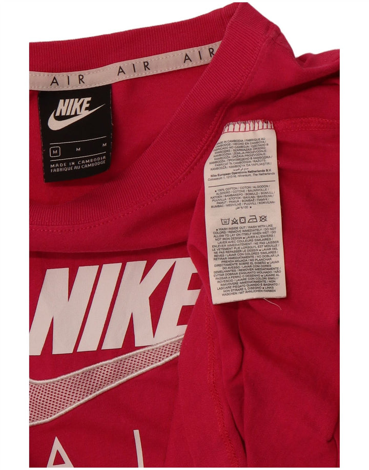 NIKE Herre Air Graphic T-Shirt Top Medium Pink Bomuld