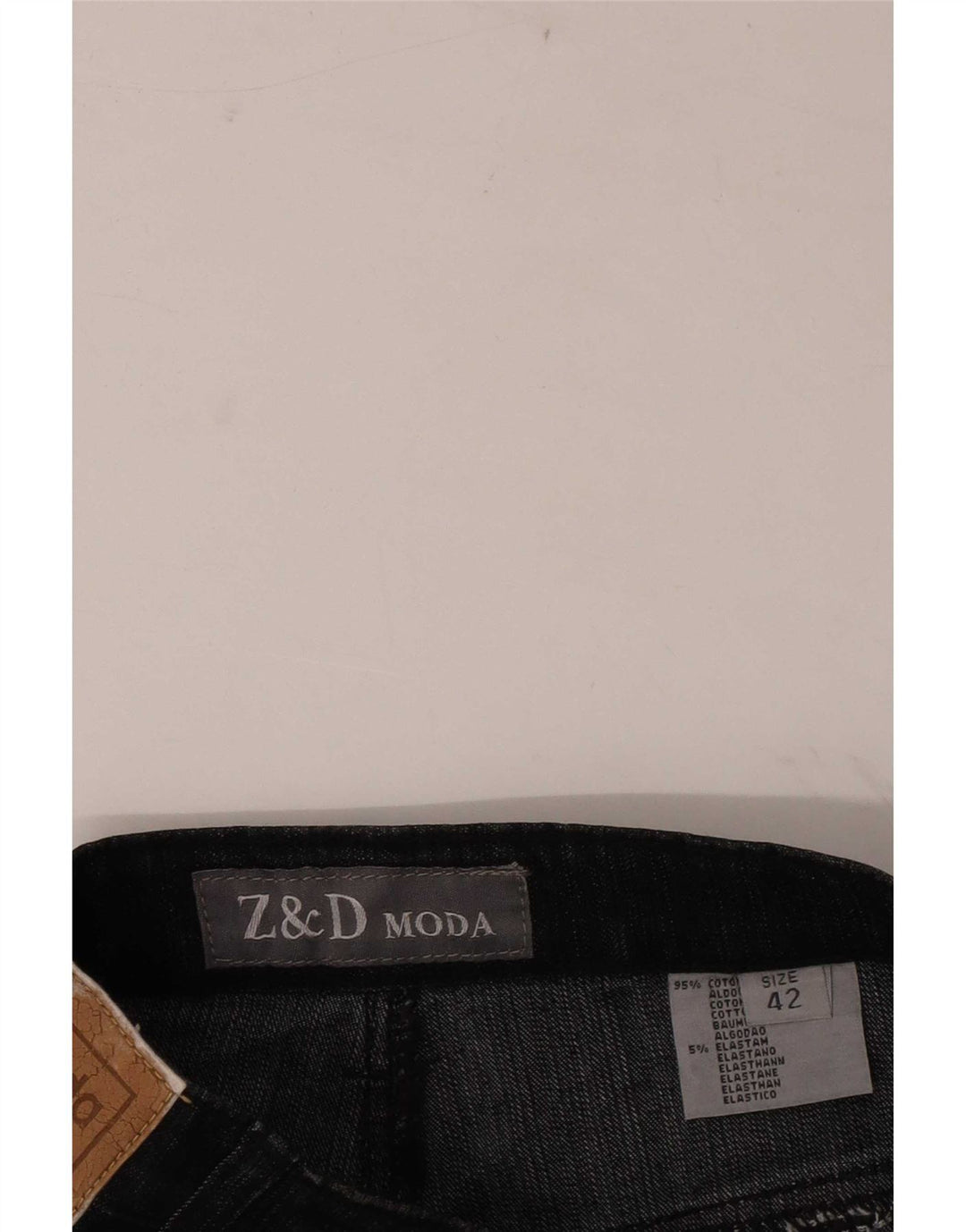 Vintage Dame Bootcut Jeans IT 42 Medium W28 L30 Grå Blomsterbomuld