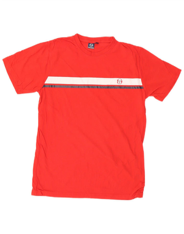 SERGIO TACCHINI Herre grafisk T-shirt Top Medium rødstribet bomuld