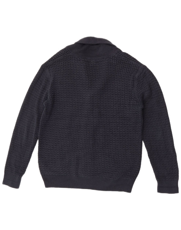 Zara Herre Cardigan Sweater Large Navy Blue