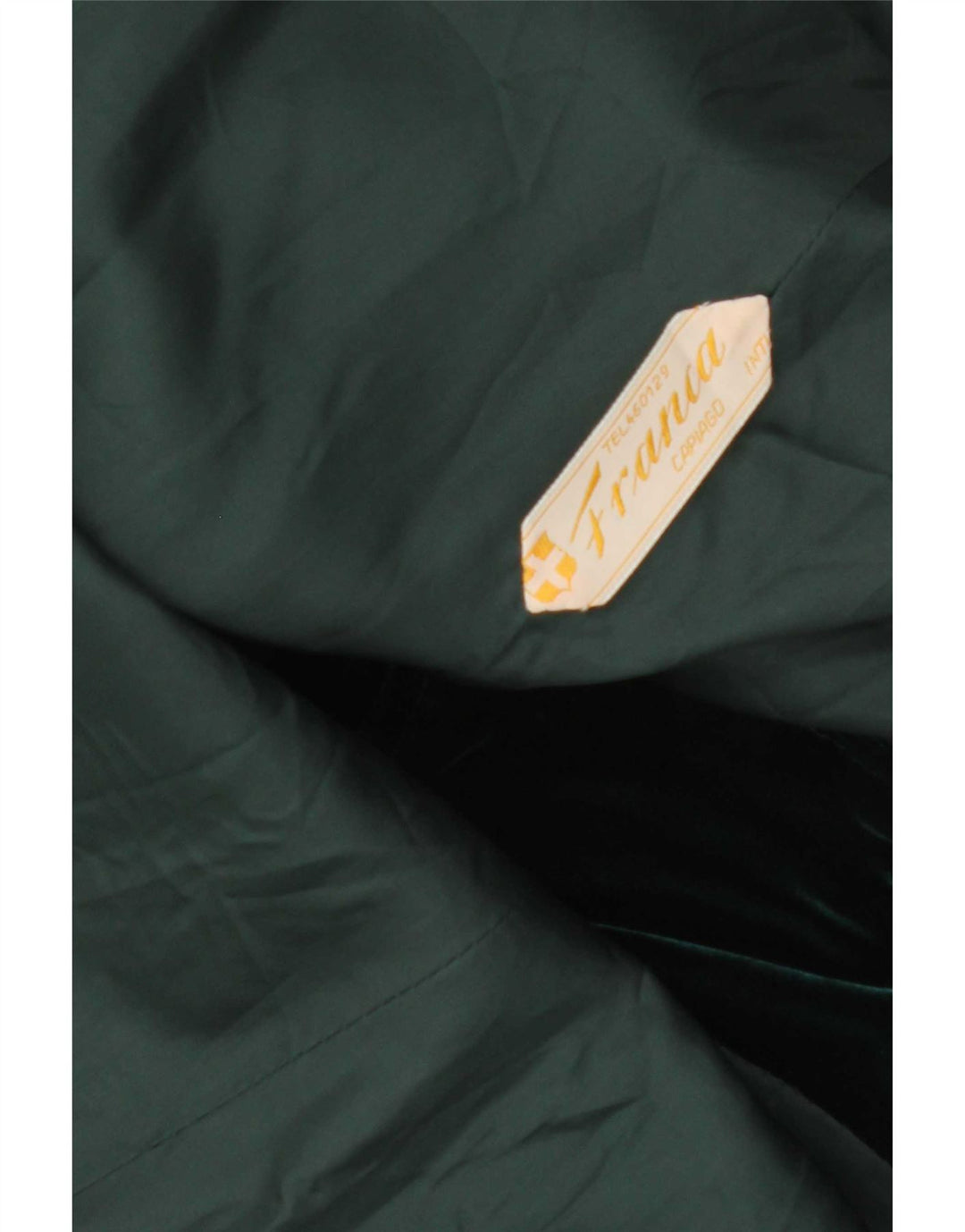 Vintage Dame Velvet Overcoat UK 14 Medium Green