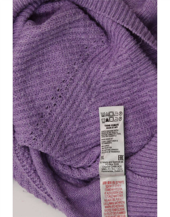 Marks & Spencer Dame sweater med rund hals DK 16 Stor lilla