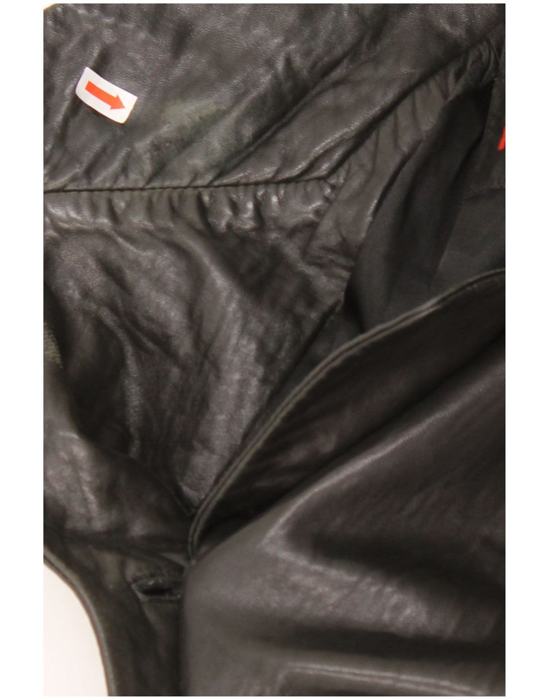 MAURITIUS dame 3-knaps læder blazerjakke UK 18 XL sort læder