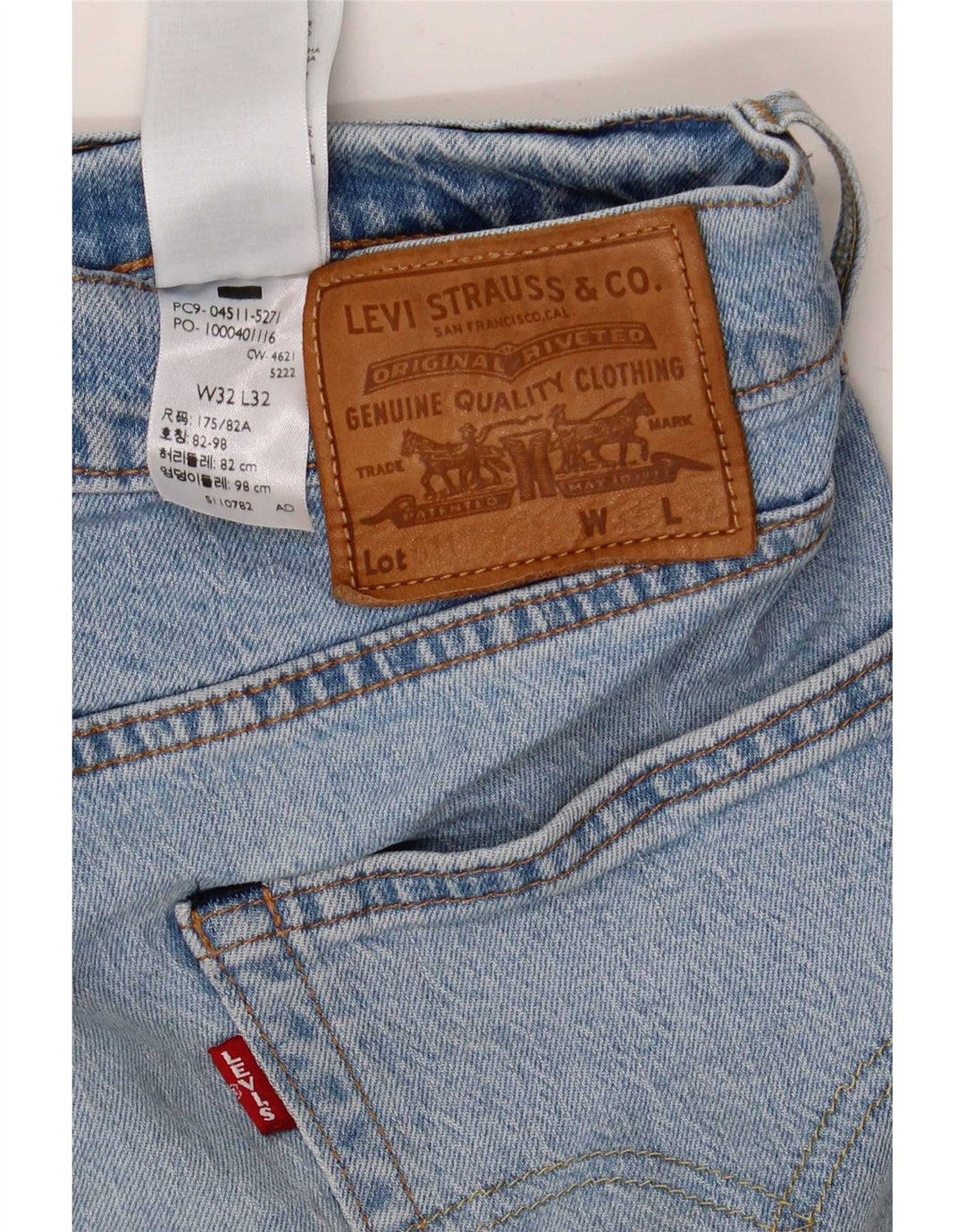 Levi's Herre 511 Slim Jeans W32 L32 Blå Bomuld
