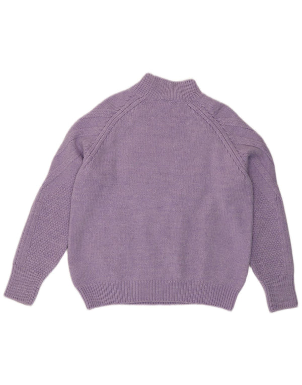 Marks & Spencer Dame Turtle Neck Jumper Sweater UK 10 Small Purple