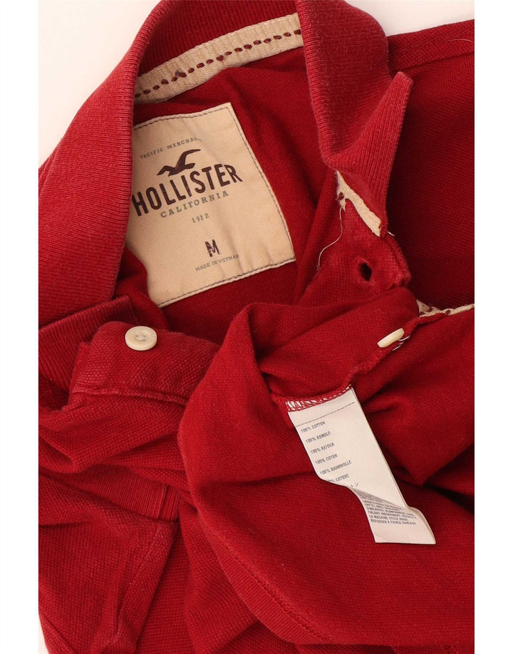 Hollister Herre grafisk poloshirt Medium rød bomuld