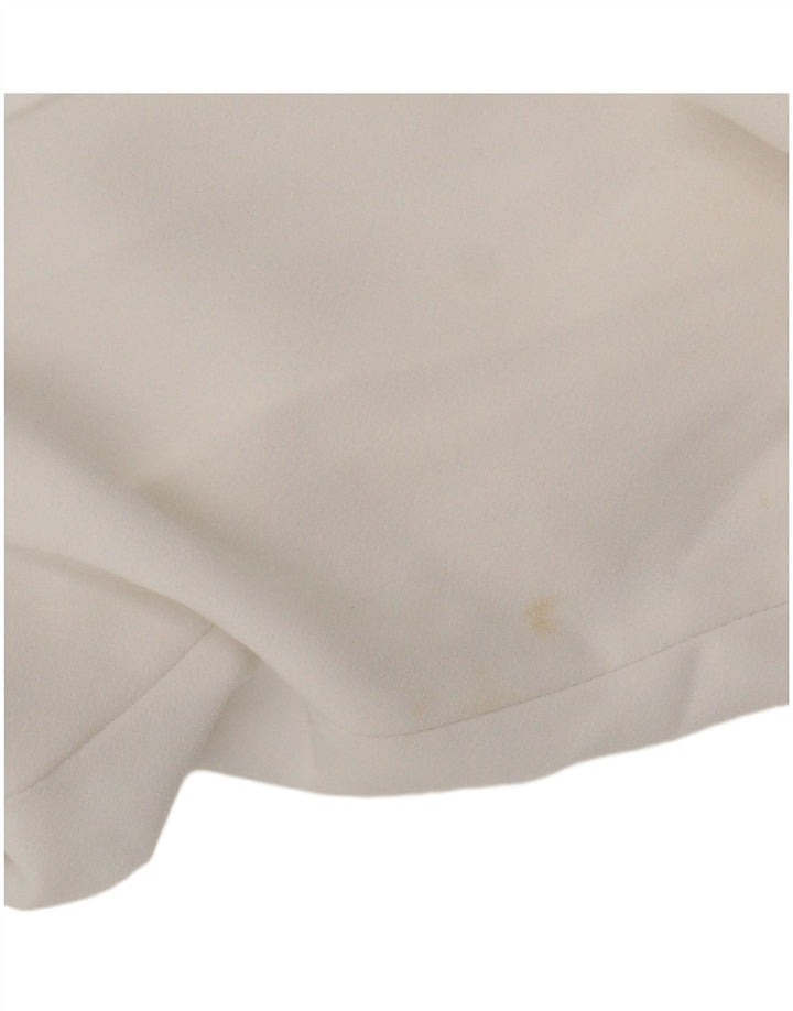 Zara Dame 3/4 ærmet åben blazerjakke UK 10 Small White