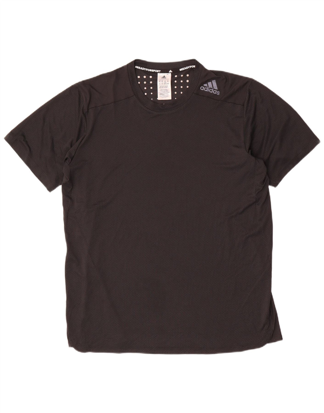 Adidas Herre T-Shirt Top XL Sort Plettet Polyester