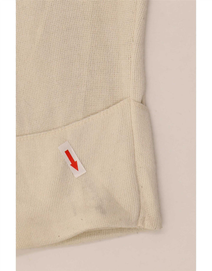 Zara Womens Crop Oversized Top Langærmet UK 10 Small White Viscose