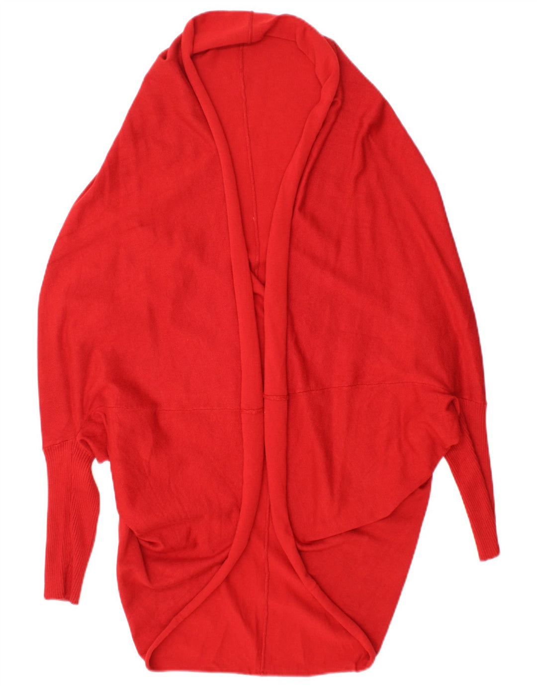 Zara Womens Oversized Longline Open Cardigan Sweater UK 14 Medium Red