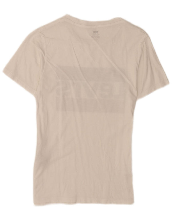 Levi's Kortærmet Regular Grafisk T-Shirt Top UK 4 XS Hvid