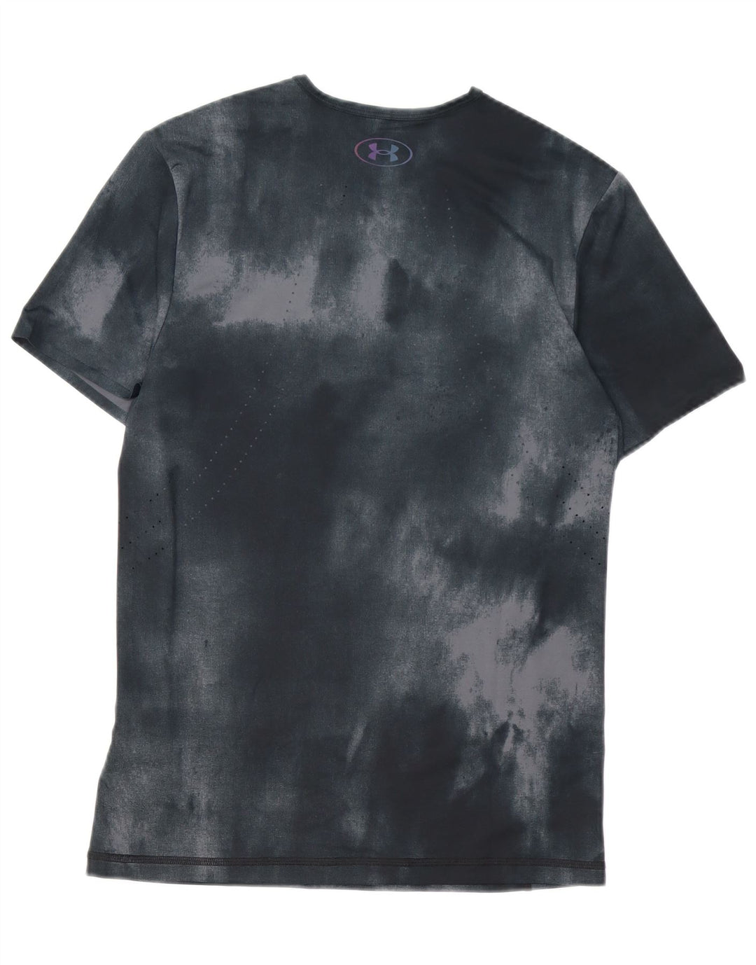 Under Armour Herre Fitted T-Shirt Top Small Black Tie Dye Polyester
