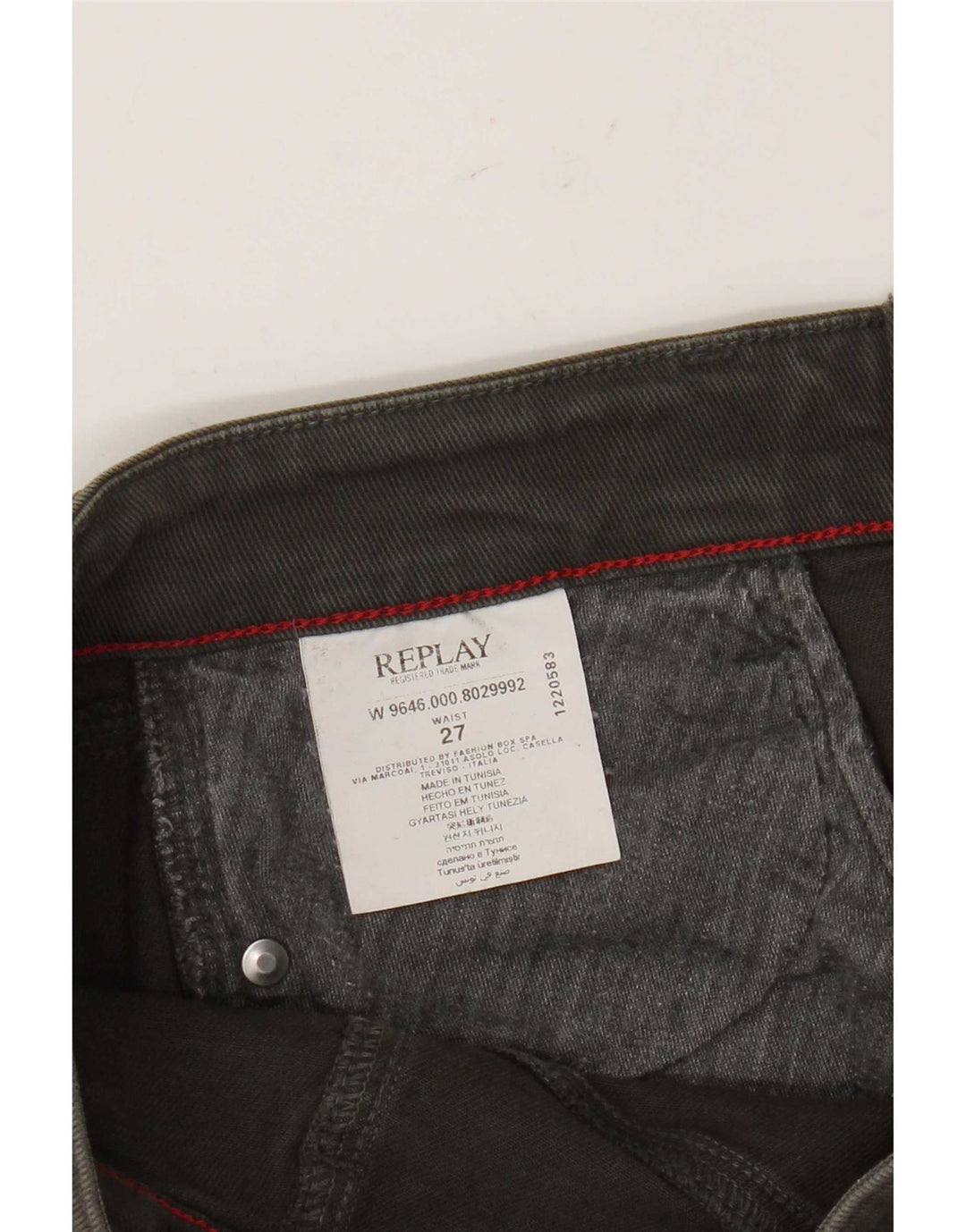 Replay Dame Mini Denim Nederdel W27 Lille Khaki Bomuld