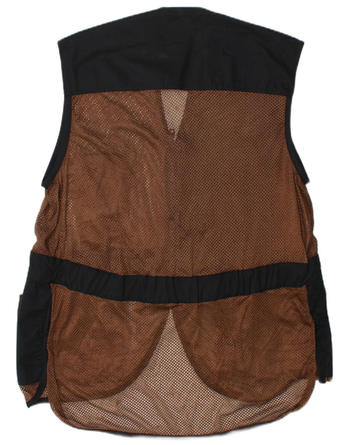 Vintage Herre Utility Gilet Large Flerfarvet Patchwork