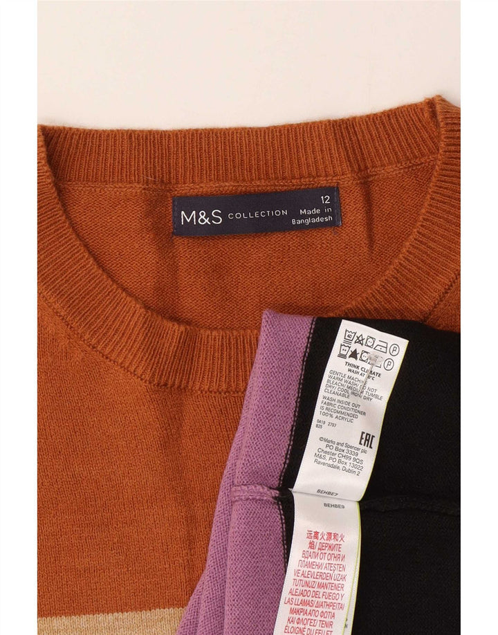 Marks & Spencer Dame sweater med rund hals DK 12 Medium Flerfarvet
