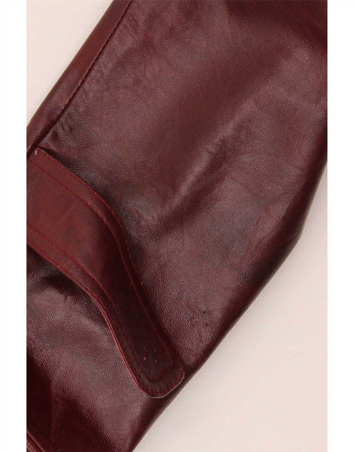 Vintage dame læderjakke UK 26 5XL Burgundy