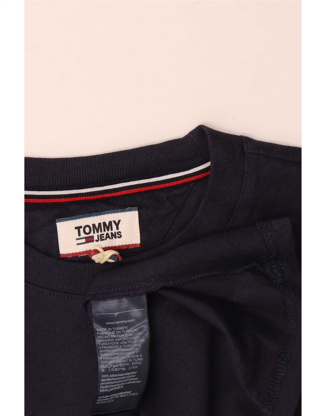 Tommy Hilfiger Herre grafisk T-shirt Top Medium Navyblå Bomuld