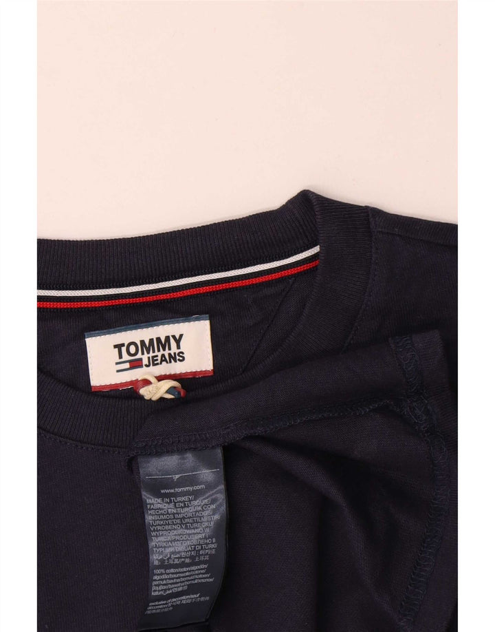 Tommy Hilfiger Herre grafisk T-shirt Top Medium Navyblå Bomuld