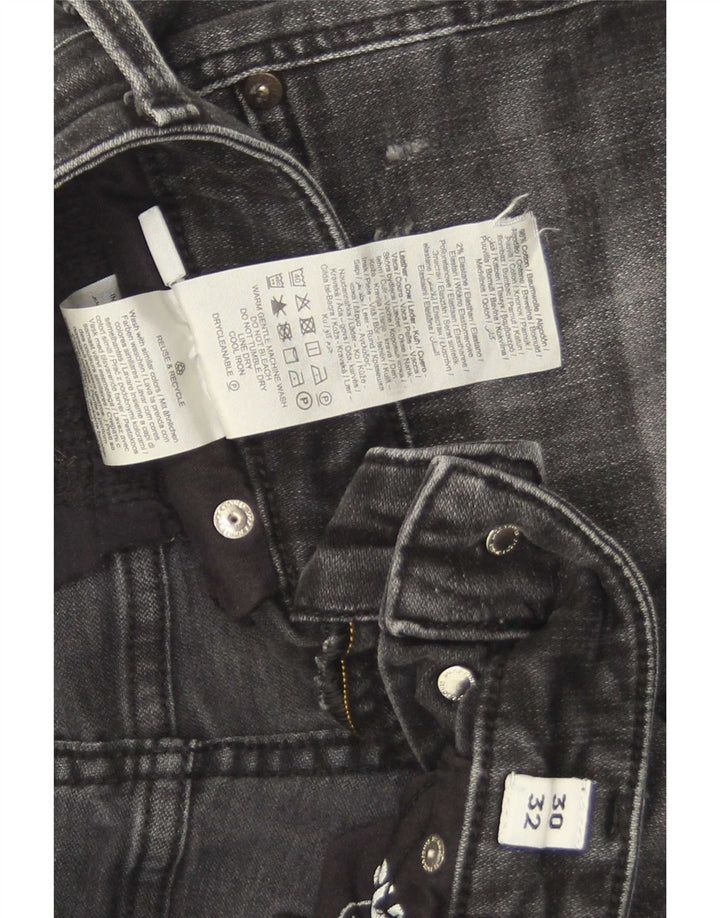 Jack & Jones Herre GLENN Distressed Slim Jeans W30 L32 Grå Bomuld