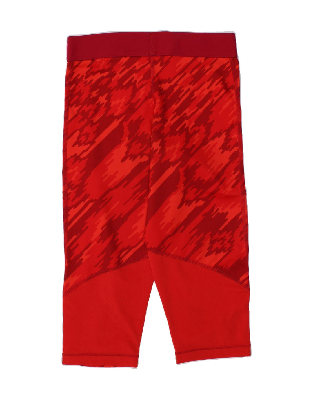 NIKE Girls Dri Fit Capri Leggings 8-9 Years Small Red Camouflage Polyester Vintage Nike and Second-Hand Nike from Messina Hembry 