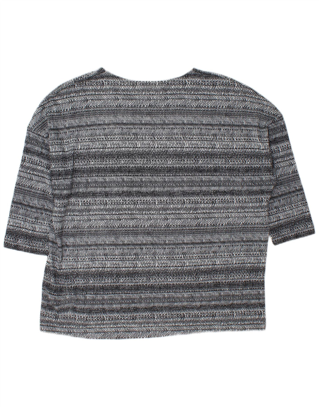 Marks & Spencer Dame Oversized Top 3/4 ærmer UK 18 XL Gråstribet