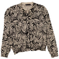 Marks & Spencer Dame Cardigan Sweater UK 12 Medium Black Floral Viscose