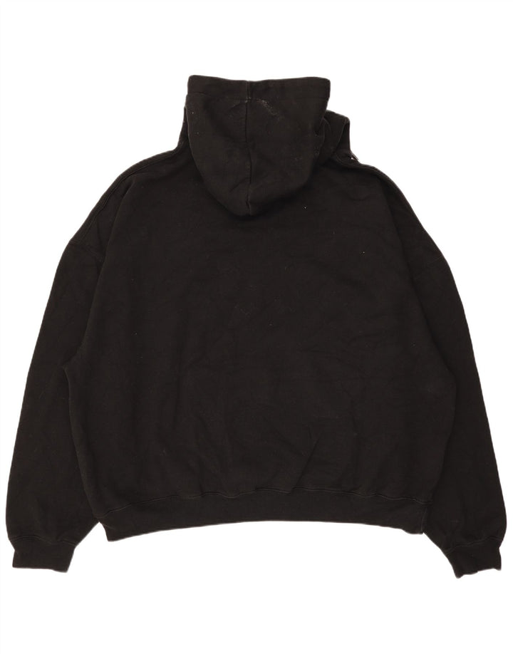 ZARA Oversized hættetrøje til kvinder UK 14 Medium Sort bomuld