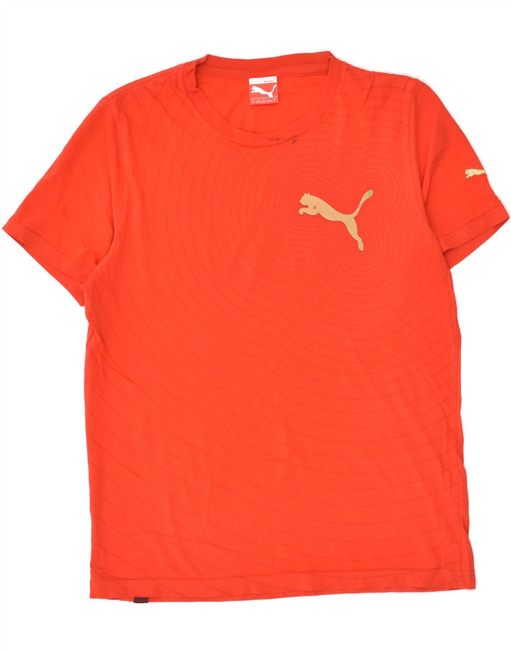 PUMA Mens T-Shirt Top Medium Red Cotton | Vintage Puma | Thrift | Second-Hand Puma | Used Clothing | Messina Hembry 