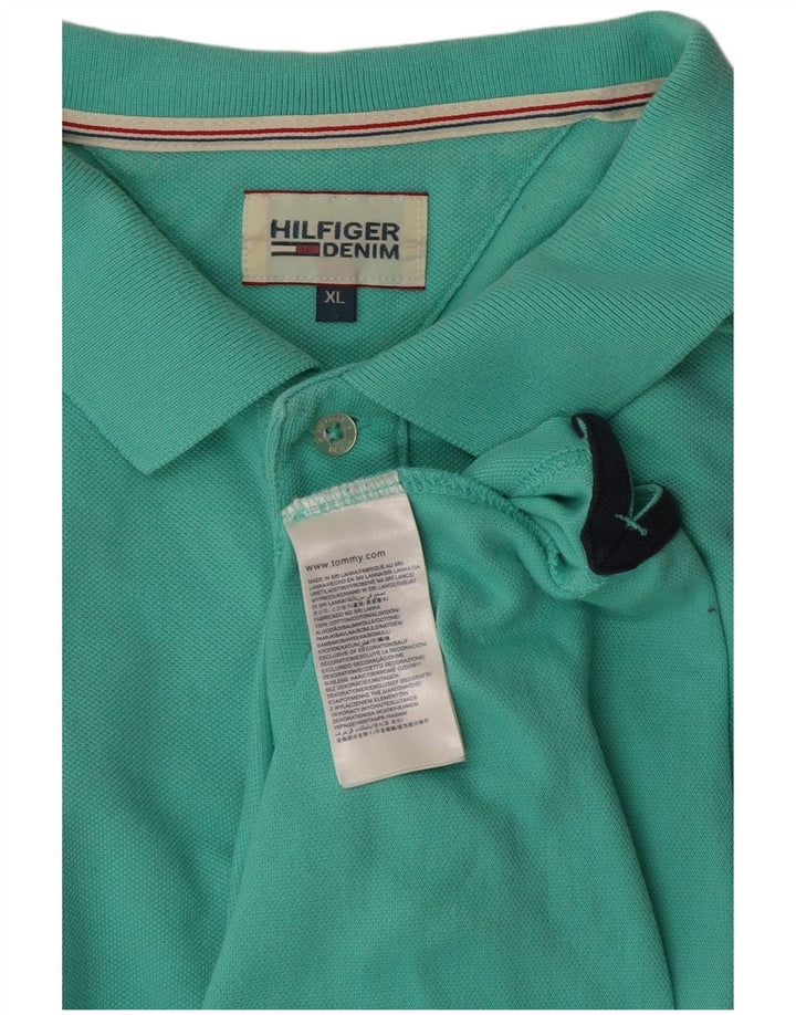 Tommy Hilfiger Polo Shirt til mænd XL turkis bomuld