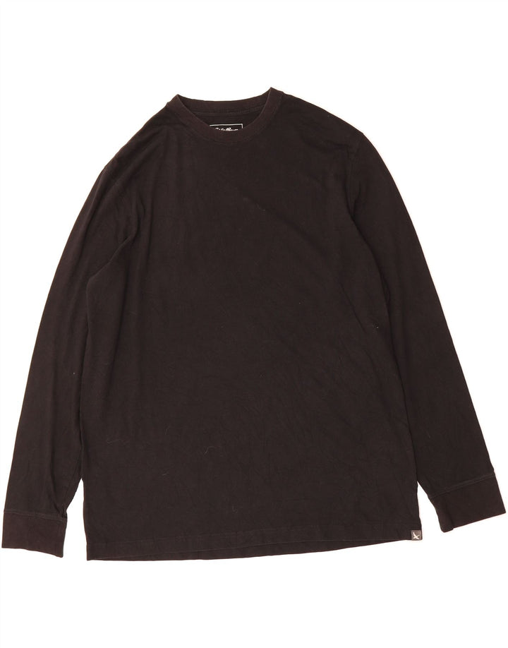 EDDIE BAUER Mens Top Long Sleeve XL Black Cotton Vintage Eddie Bauer and Second-Hand Eddie Bauer from Messina Hembry 