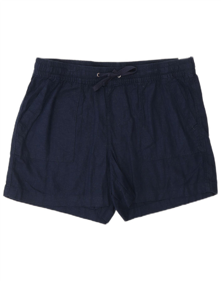 NAUTICA chinoshorts til kvinder store W32 marineblå hør
