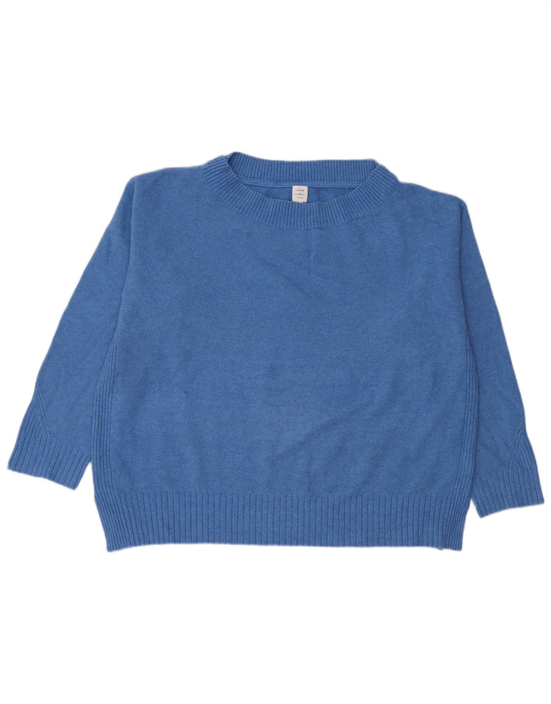 John Lewis Dame Oversized Boat Neck Jumper Sweater UK 16 Large Blue