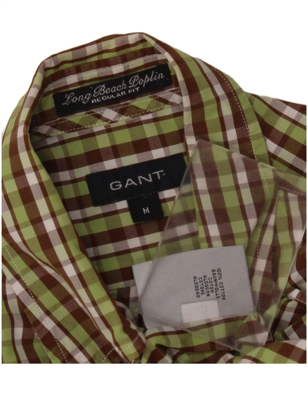 GANT Herre Regular Fit Flanelskjorte Medium Grøn Ternet Bomuld
