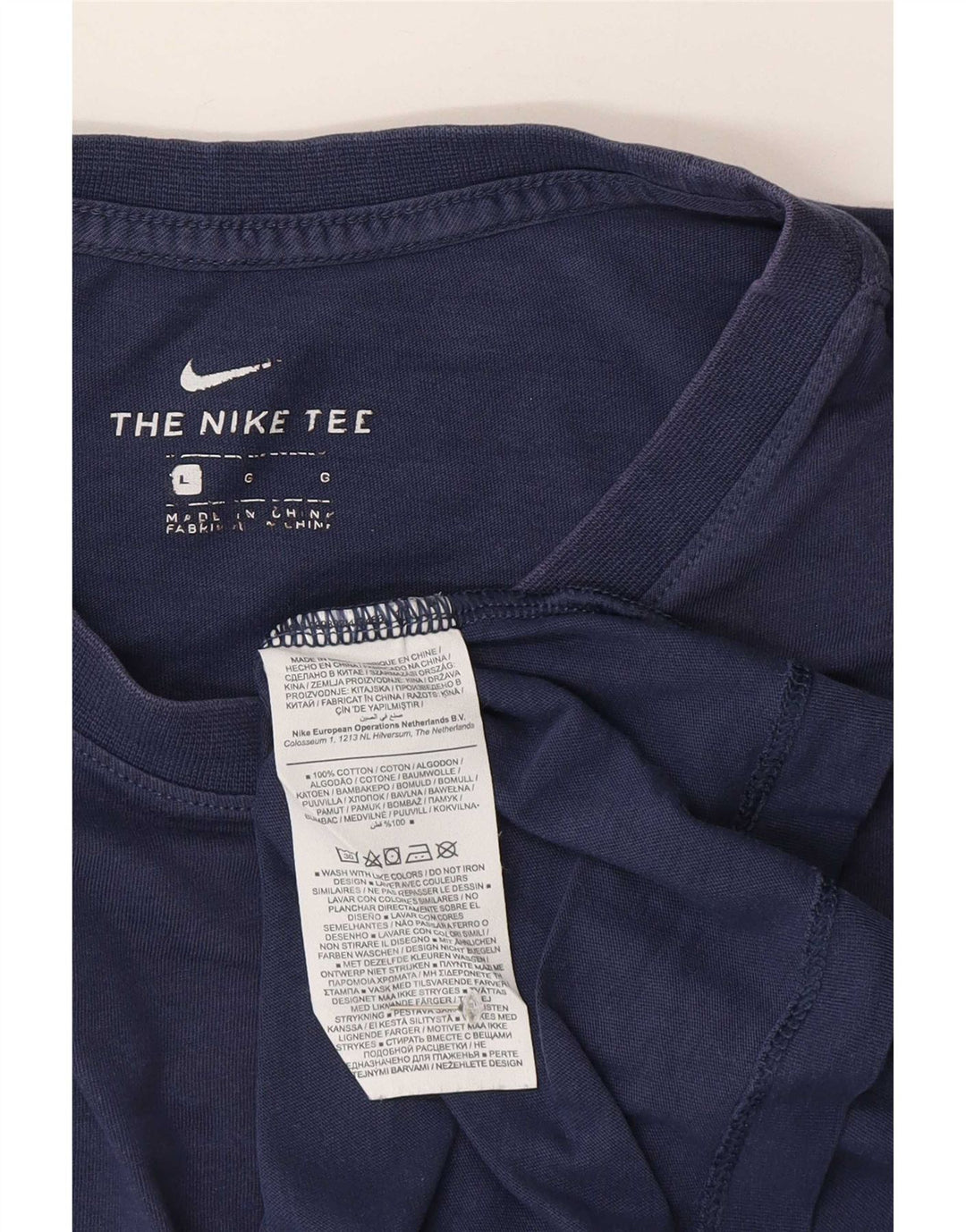 Nike T-shirt top til mænd, stor marineblå bomuld