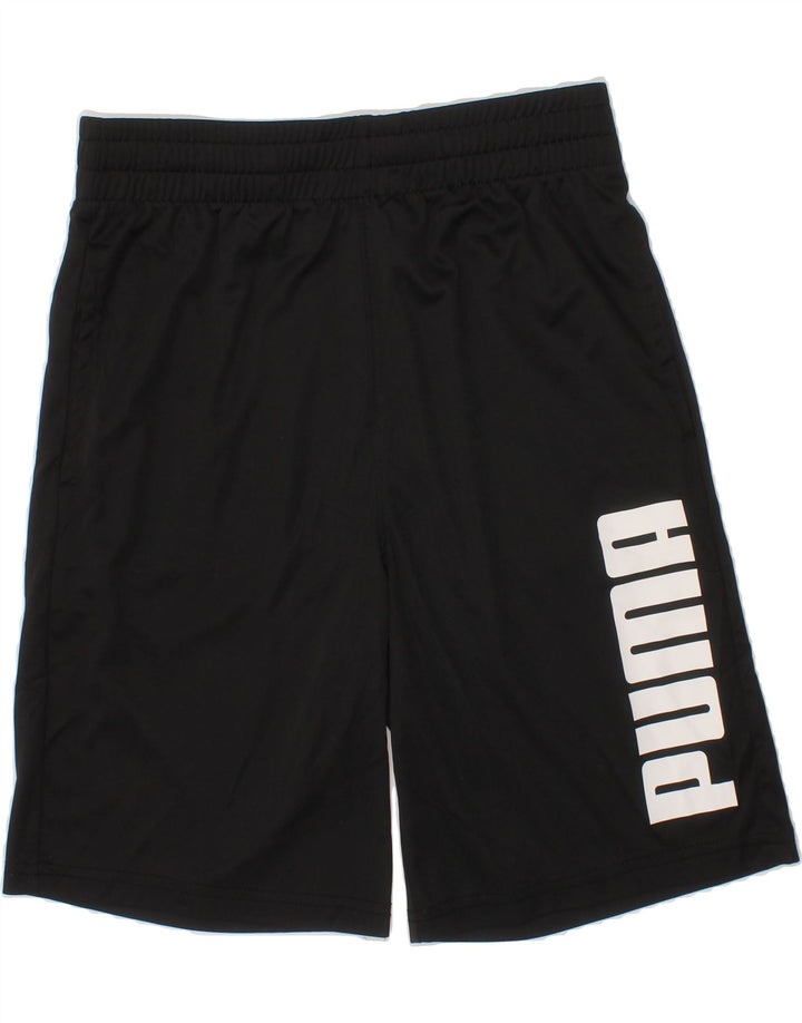PUMA Boys Graphic Sport Shorts 10-11 Years  Black Polyester Vintage Puma and Second-Hand Puma from Messina Hembry 