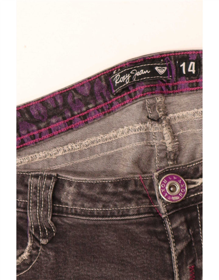 Roxy Kvinder Grafisk Slim Jeans W32 L32 Grå Bomuld