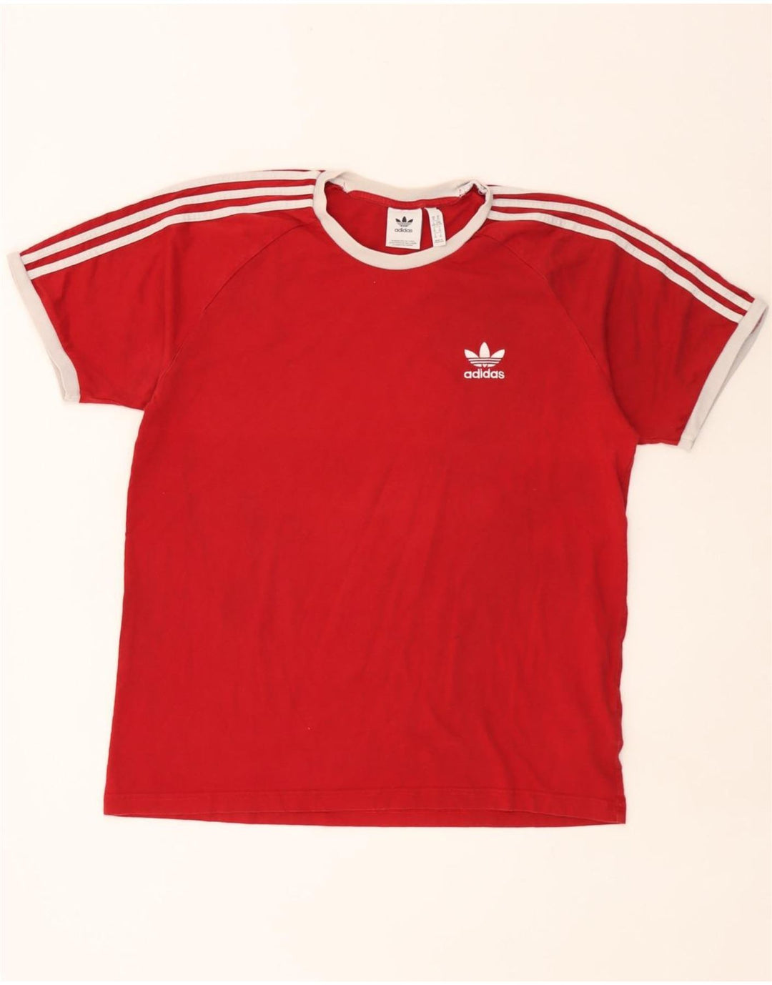 Adidas Herre T-Shirt Top XL Rød Bomuld