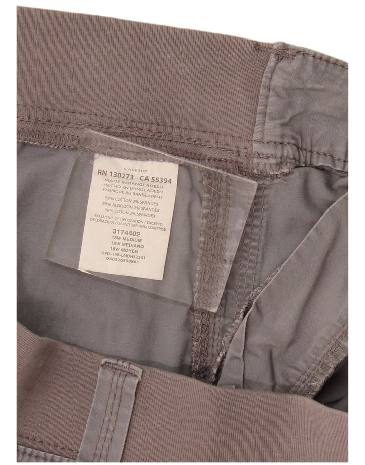 Lee Womens Easy Fit Cargo Shorts US 18 2XL W40 Grå Bomuld