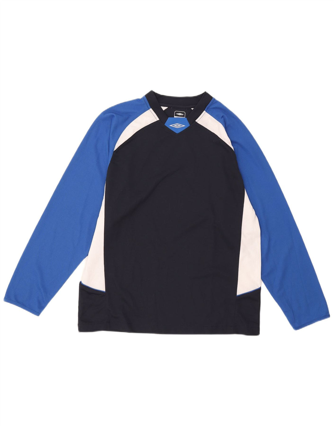 Umbro Herre Top Langærmet Medium Navy Blue Colourblock Polyester