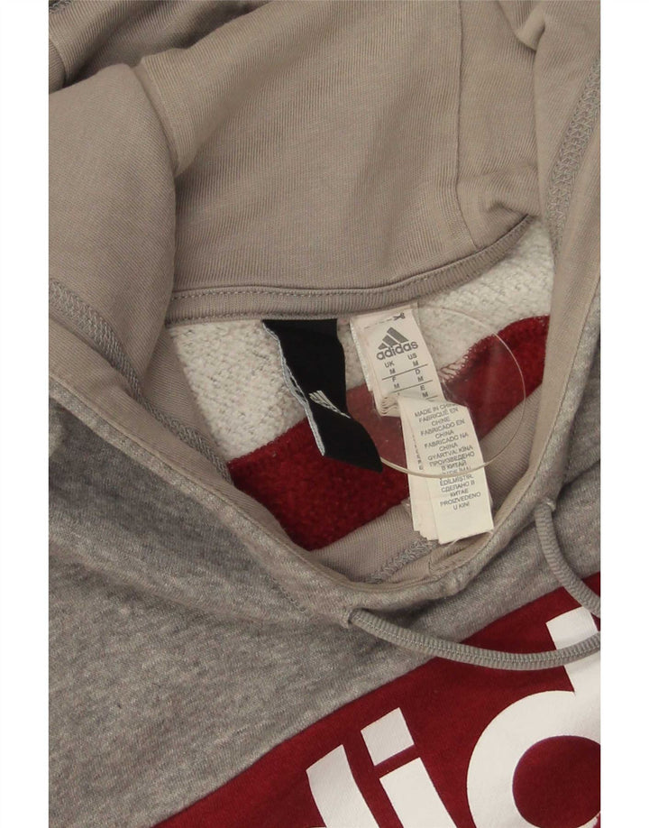 Adidas Grafisk hættetrøje til mænd Medium Rød Colourblock Bomuld