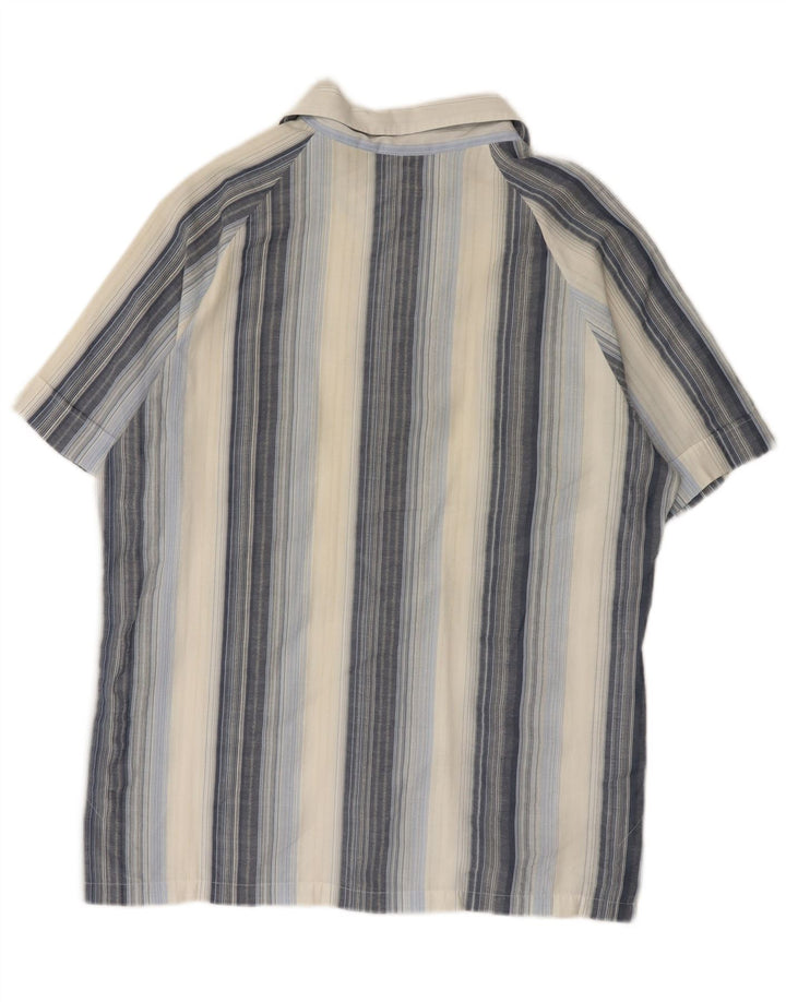 LEE Kortærmet Herre Pullover Shirt Stor blå stribet bomuld