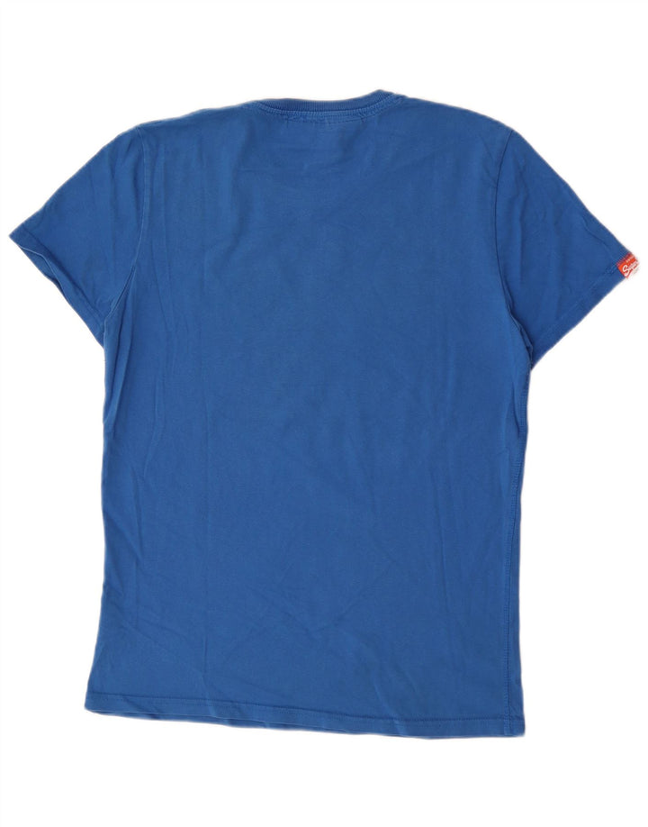 Superdry Grafisk T-shirt top til mænd, stor blå bomuld
