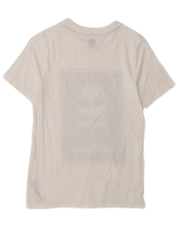Timberland Boys Grafisk T-Shirt Top 13-14 År Hvid Bomuld