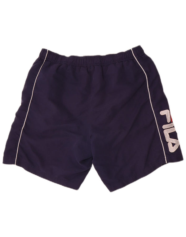 Fila Mens Graphic Sport Shorts Medium Navy Blue Polyester