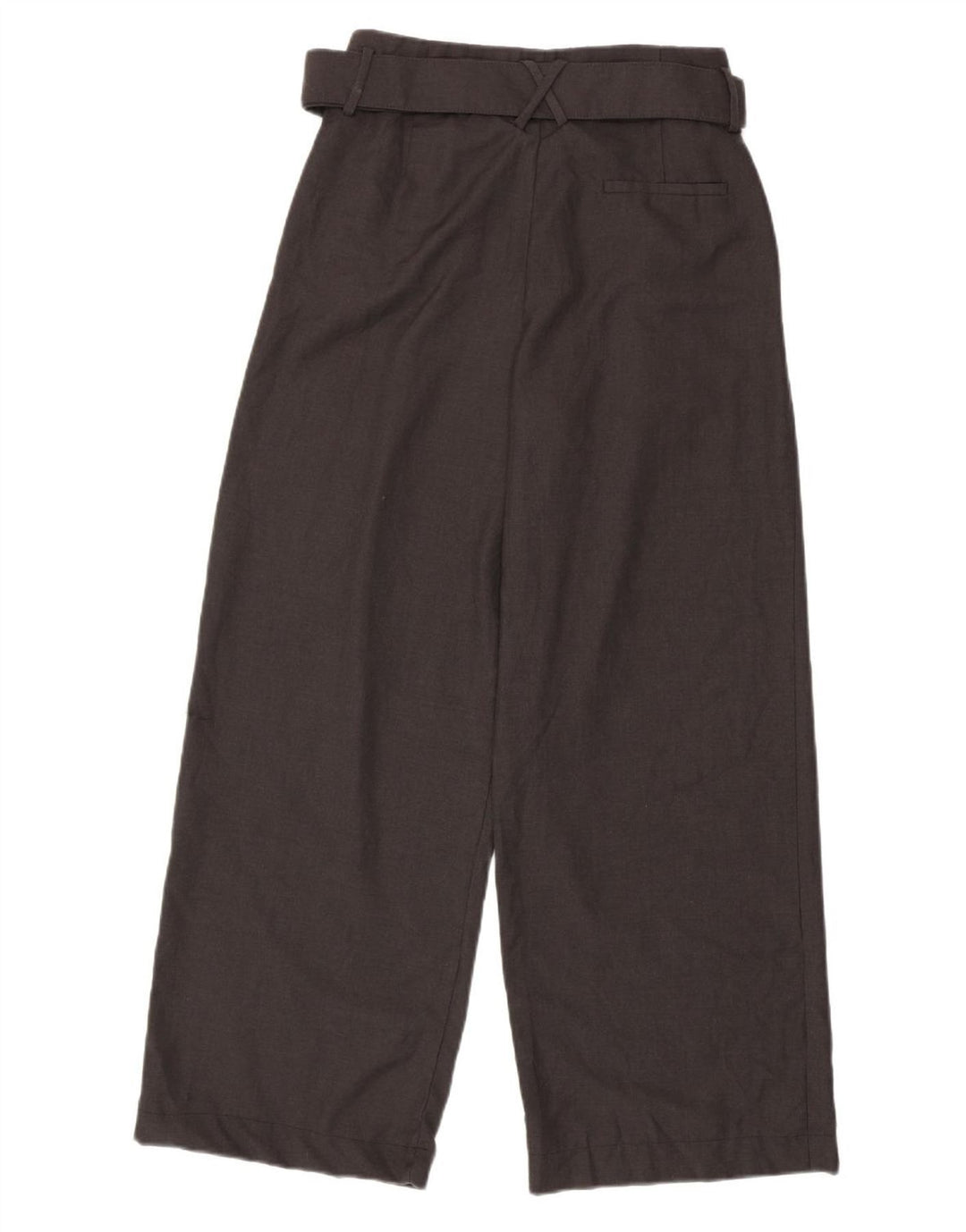 ZARA Kvinder Casual Bukser med brede ben Medium W28 L29 Grå Polyester
